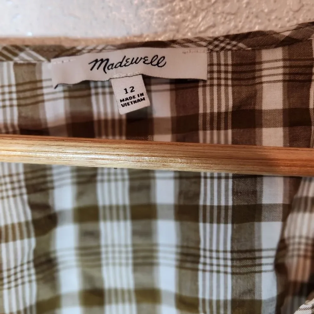Madewell gingham blouse